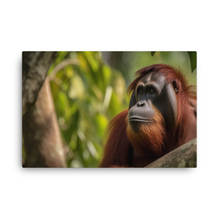 Majestic Orangutan Sitting in the Trees canvas - Posterfy.AI