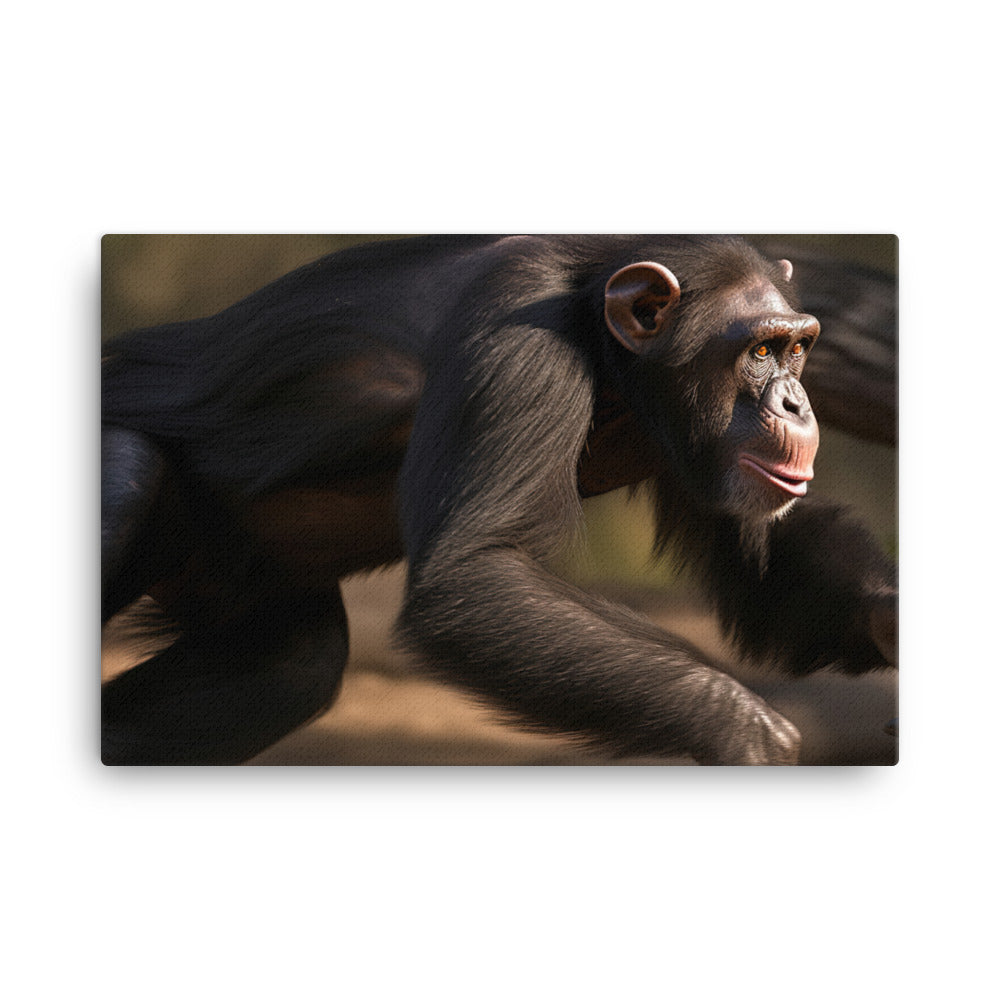 Chimpanzee in Action canvas - Posterfy.AI