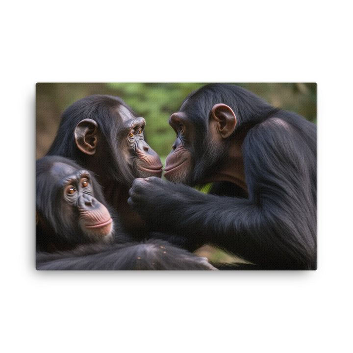 Chimpanzee Family Time canvas - Posterfy.AI