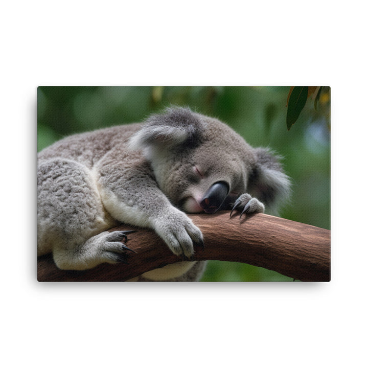 Koala Taking a Nap on a Tree Branch canvas - Posterfy.AI