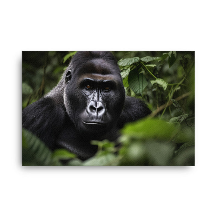 Graceful Gorilla in the Jungle canvas - Posterfy.AI