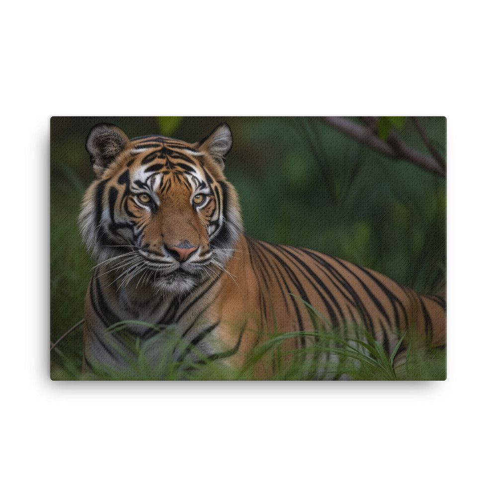 Majestic Bengal Tiger in the Wild canvas - Posterfy.AI