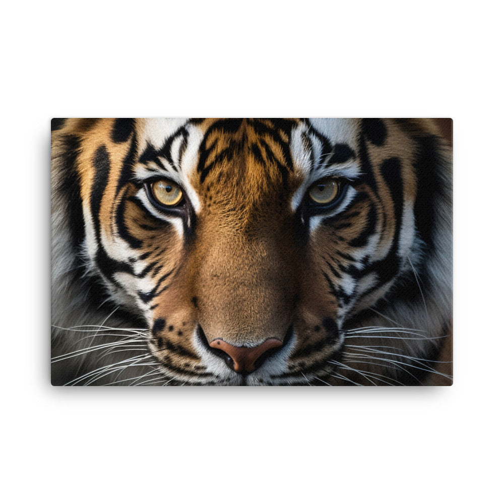 Intense Gaze of a Bengal Tiger canvas - Posterfy.AI