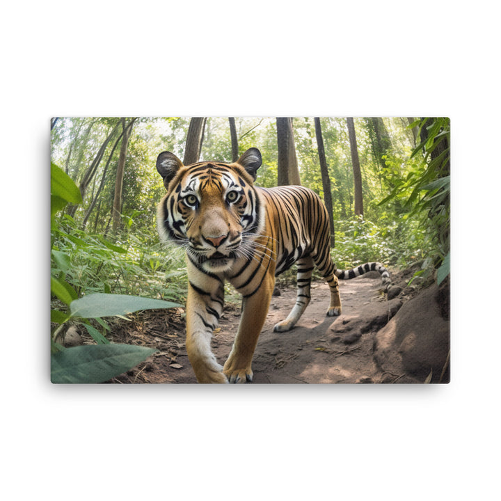 Bengal Tiger Roaming in the Forest canvas - Posterfy.AI