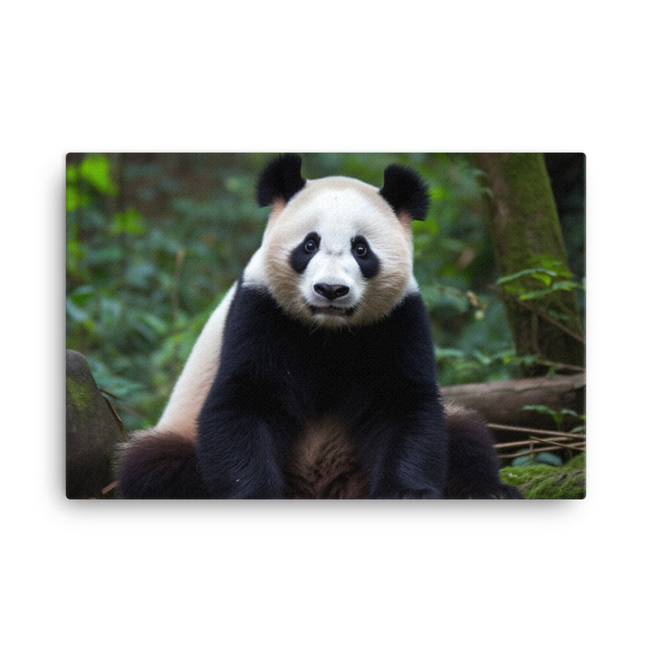 Panda Bear Posing for the Camera canvas - Posterfy.AI