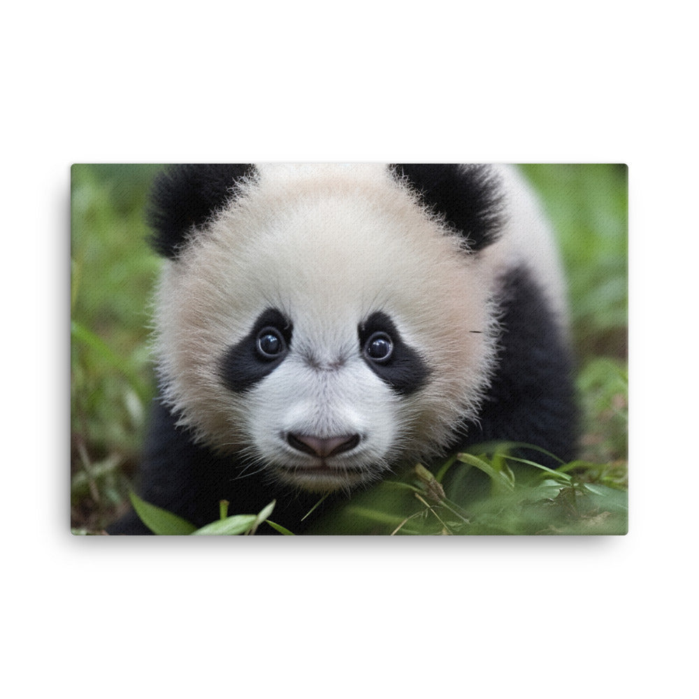 Adorable Panda Cub canvas - Posterfy.AI