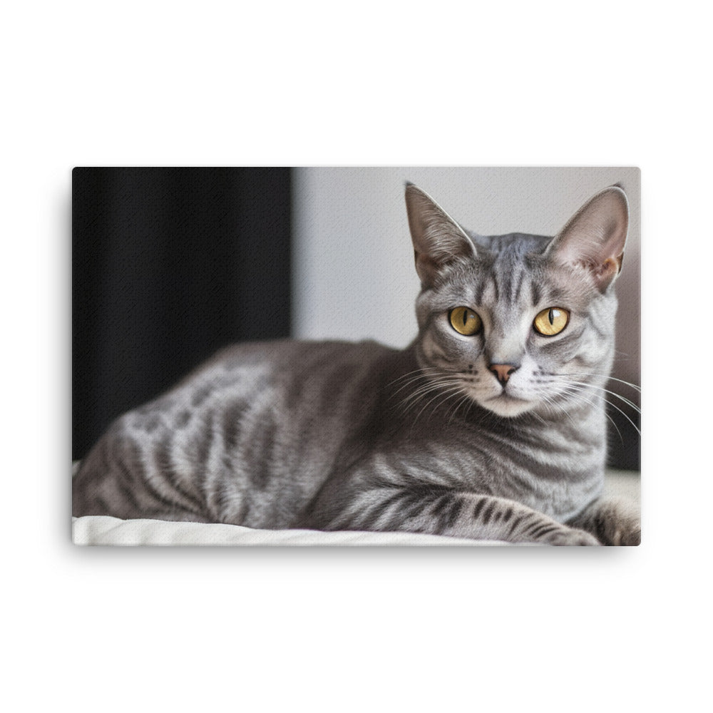 Egyptian Mau lounging canvas - Posterfy.AI