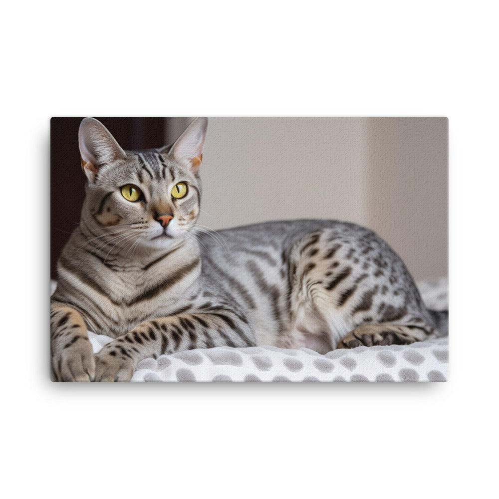 Egyptian Mau lounging canvas - Posterfy.AI