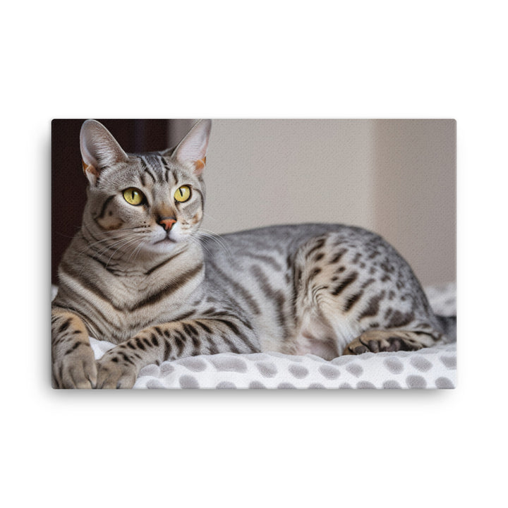 Egyptian Mau lounging canvas - Posterfy.AI