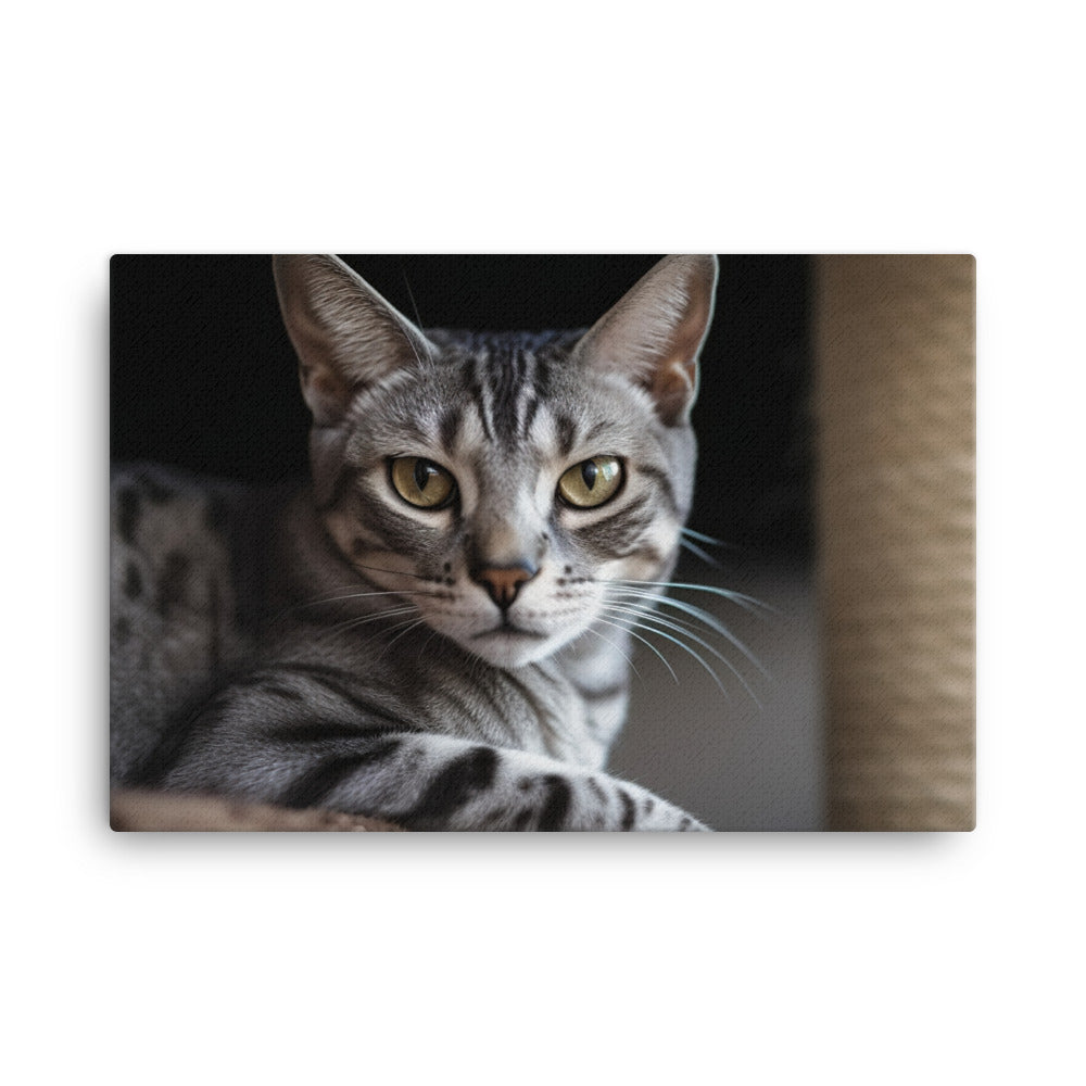 Egyptian Mau cat tree canvas - Posterfy.AI