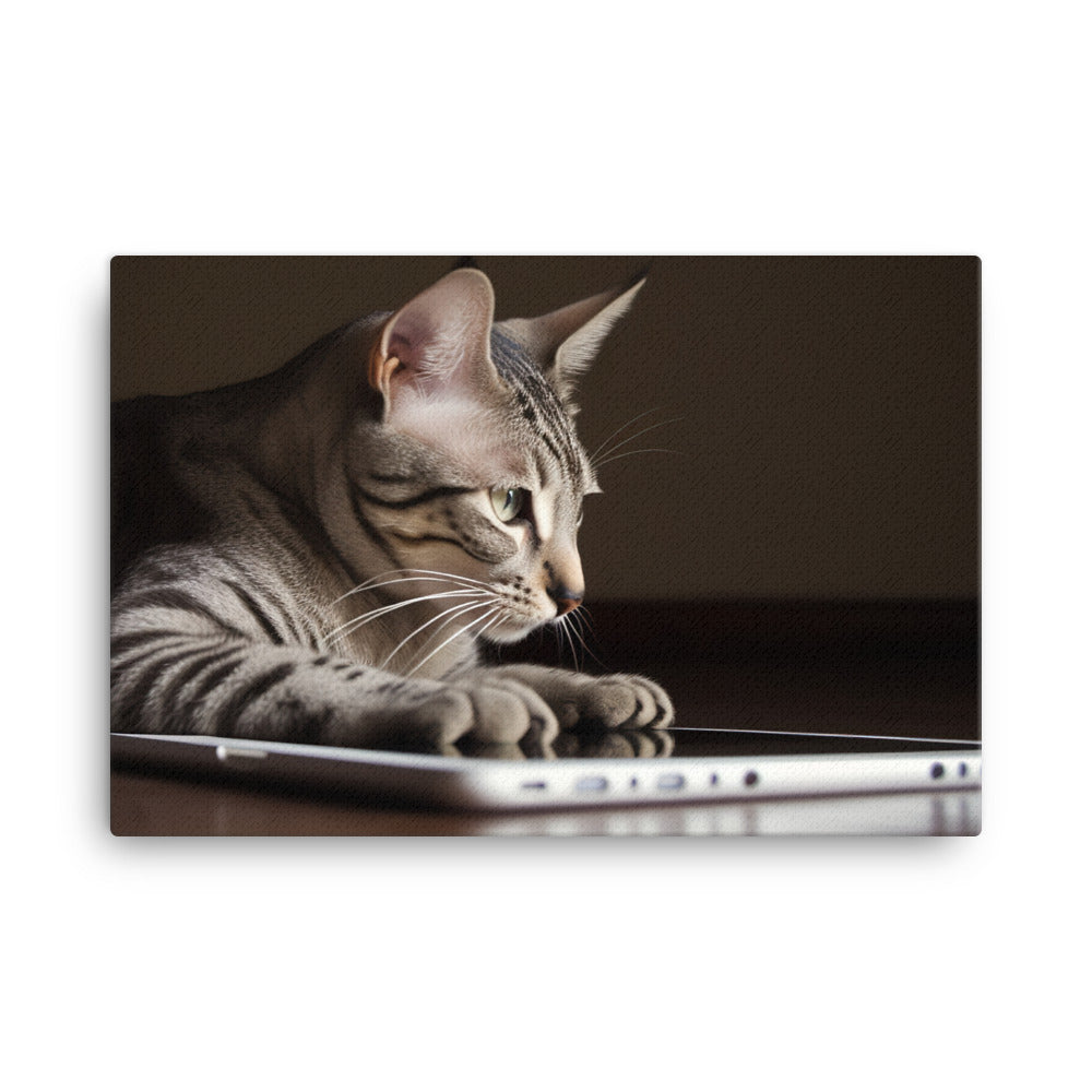 Adorable Egyptian Mau canvas - Posterfy.AI