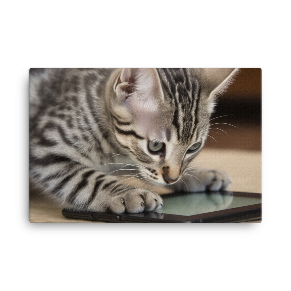 Adorable Egyptian Mau canvas - Posterfy.AI