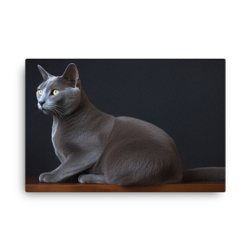 Russian Blue Elegance canvas - Posterfy.AI