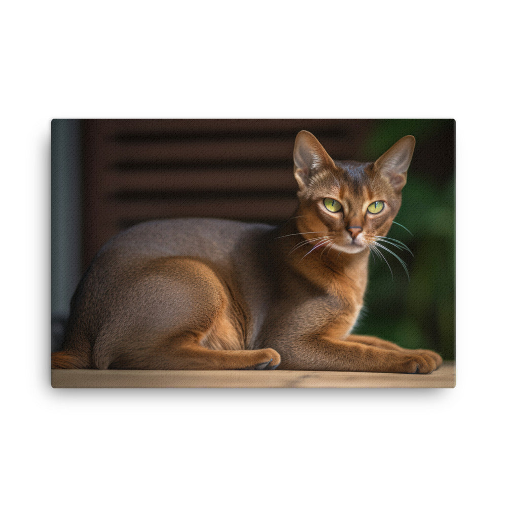 Adorable Abyssinian posing for the camera canvas - Posterfy.AI