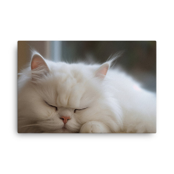 Sleeping Persian Purrfectly canvas - Posterfy.AI