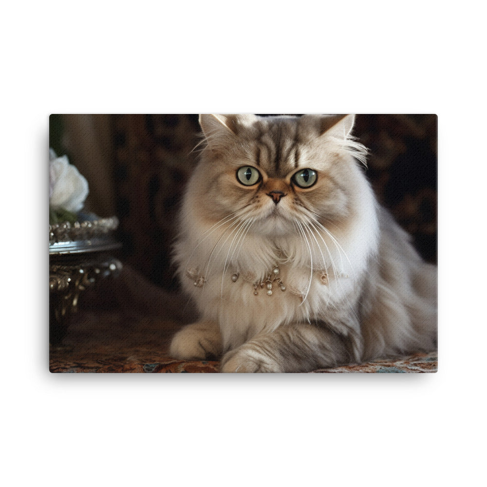 Elegant Persian Queen canvas - Posterfy.AI