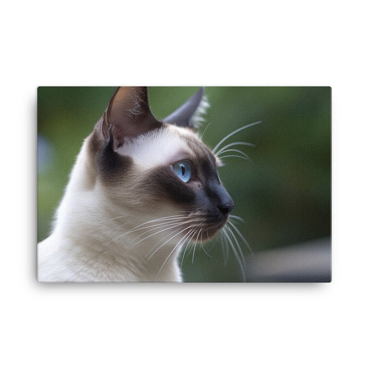 Majestic Siamese Staring into the Distance canvas - Posterfy.AI