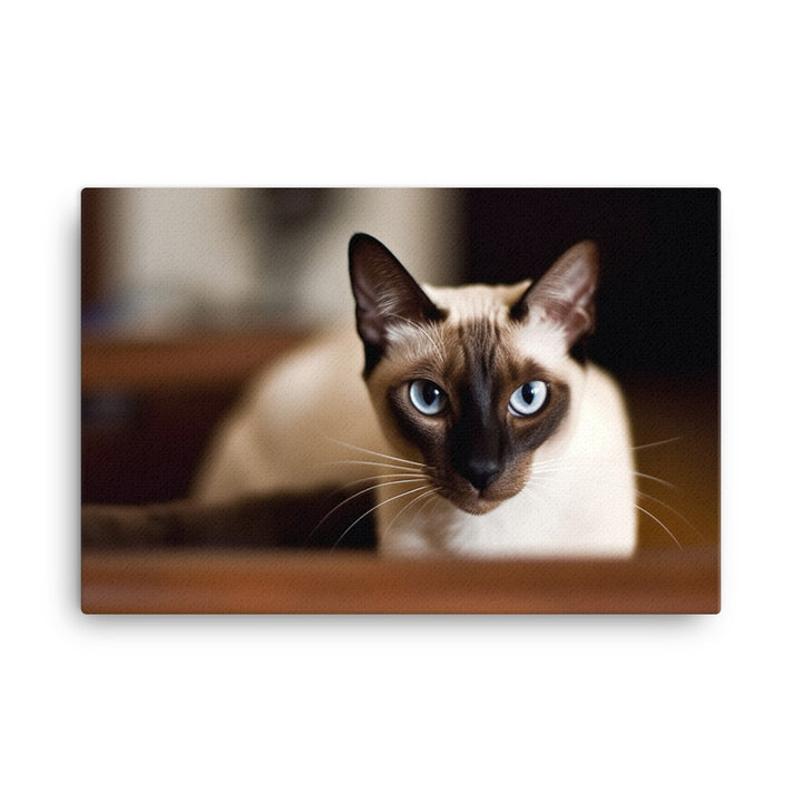 Curious Siamese Examining the Room canvas - Posterfy.AI