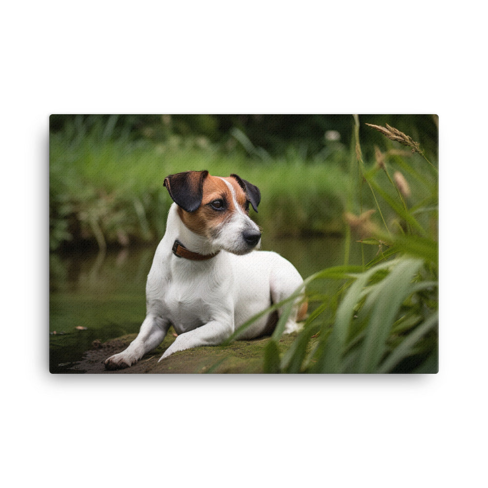 Loyal Jack Russell Terrier canvas - Posterfy.AI