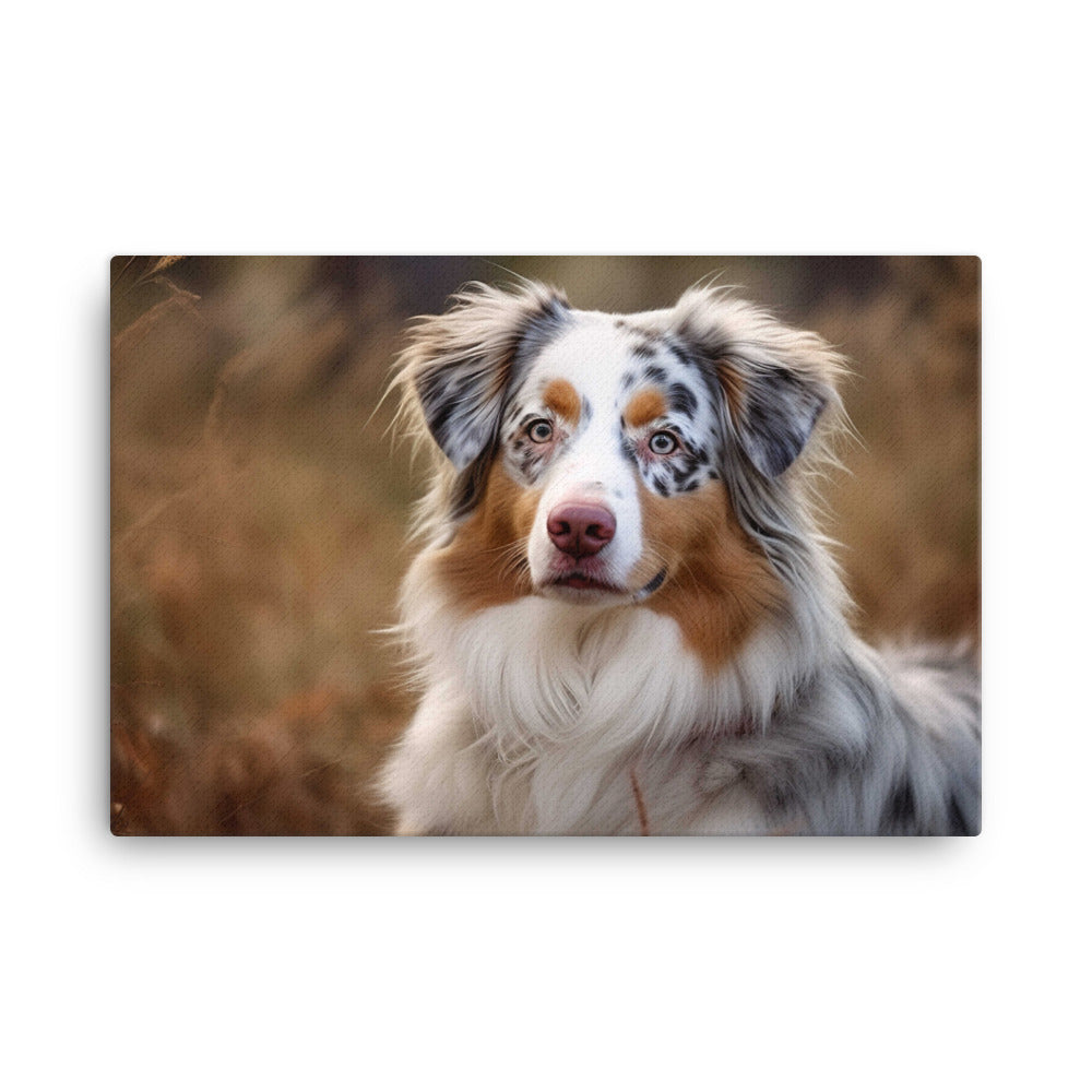 Graceful and loyal: Australian Shepherd canvas - Posterfy.AI