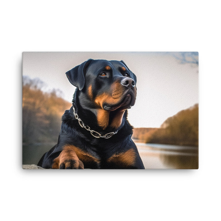 Rottweilers regal beauty canvas - Posterfy.AI