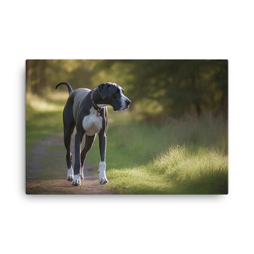 Majestic Great Dane on a Stroll canvas - Posterfy.AI