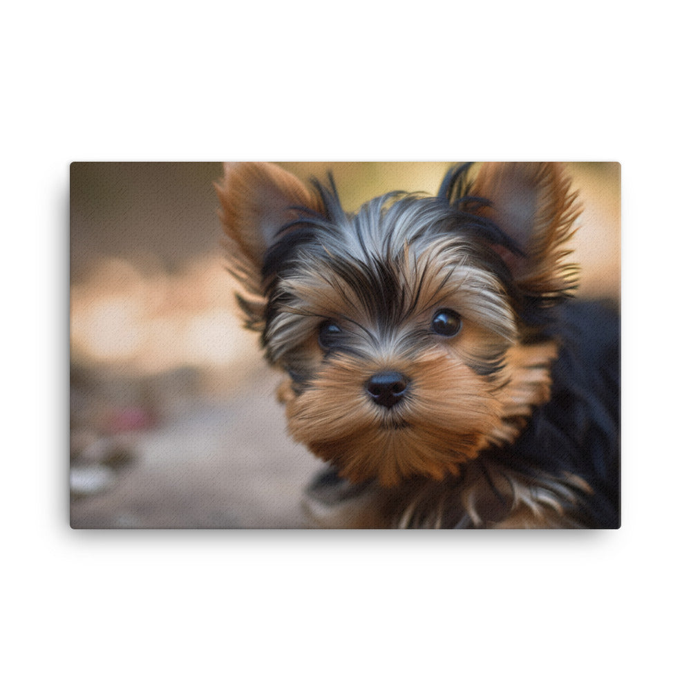 Yorkshire Terrier Pup canvas - Posterfy.AI