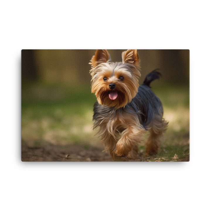 Yorkshire Terrier on the Go canvas - Posterfy.AI