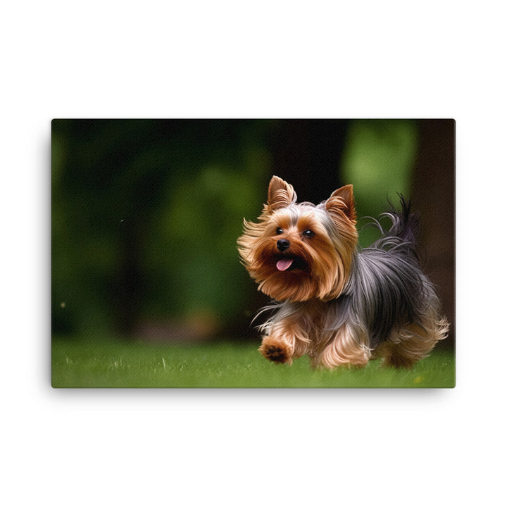 Yorkshire Terrier on the Go canvas - Posterfy.AI