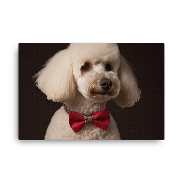 Poodle in a Bowtie canvas - Posterfy.AI