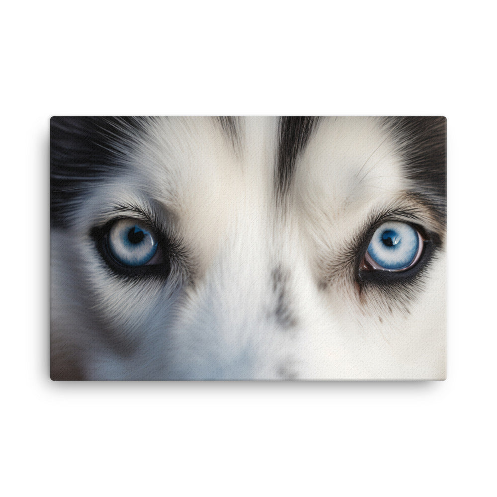 Siberian Huskys face canvas - Posterfy.AI