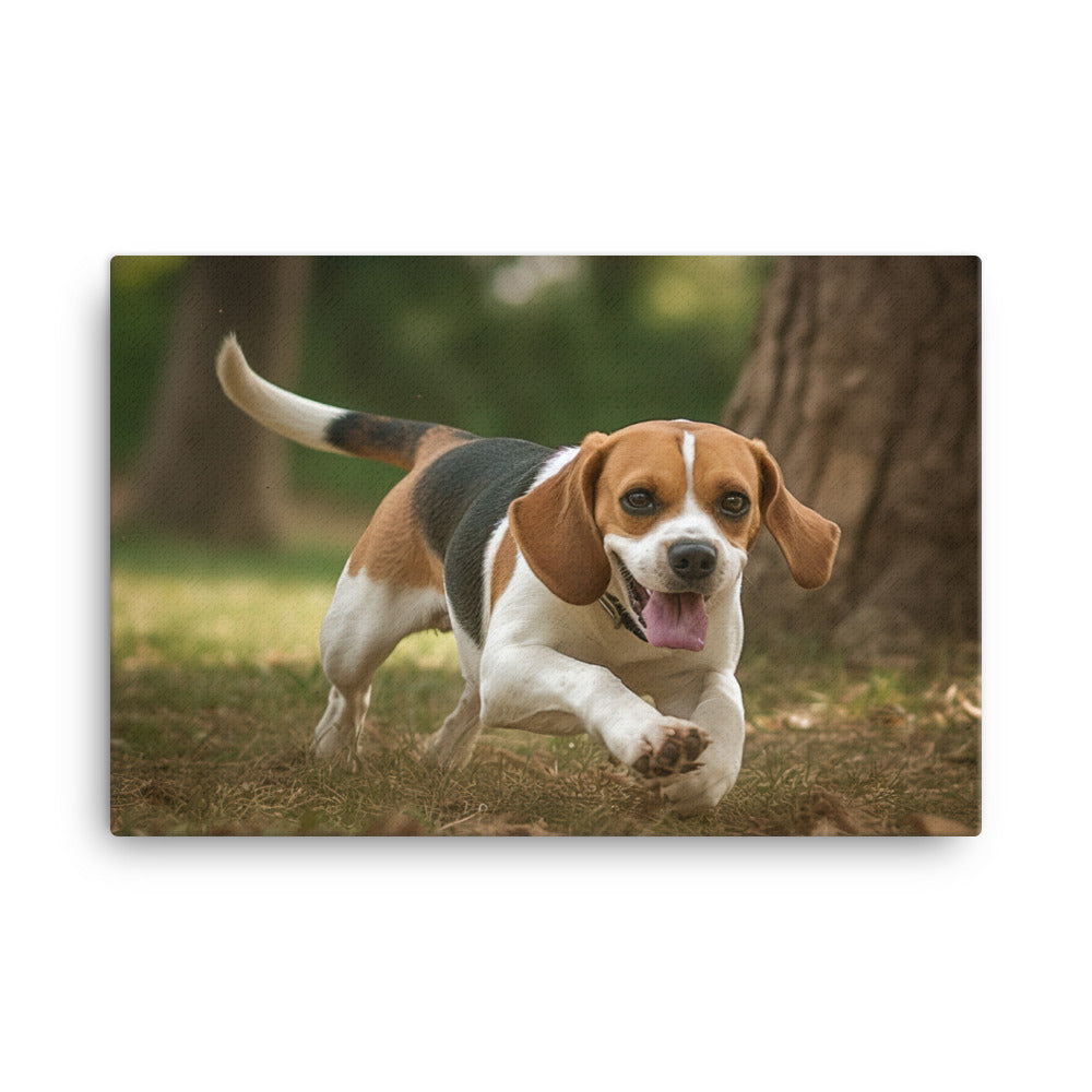 A day in the park with my Beagle canvas - Posterfy.AI