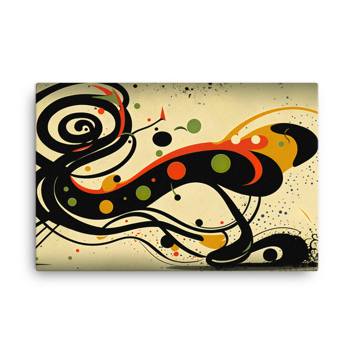 Snake in abstract simple style canvas - Posterfy.AI
