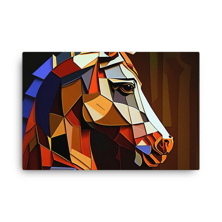 Horse in Picasso style canvas - Posterfy.AI