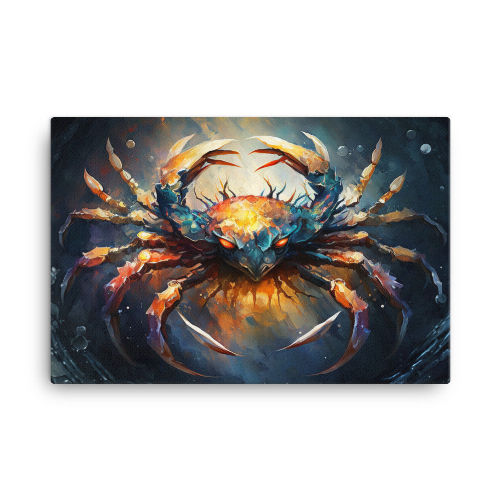 Capricorn in surreal artistic colorful style canvas - Posterfy.AI