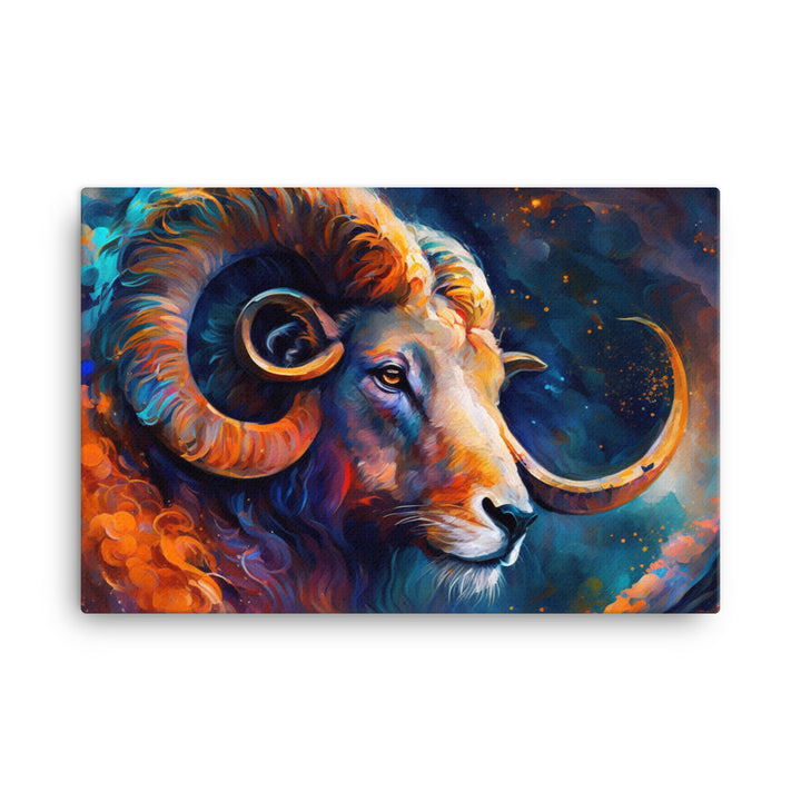 Capricorn in surreal artistic colorful style canvas - Posterfy.AI