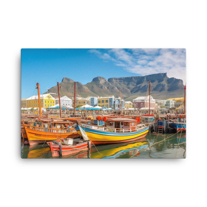 Experience Cape Towns Vibrant Waterfront canvas - Posterfy.AI