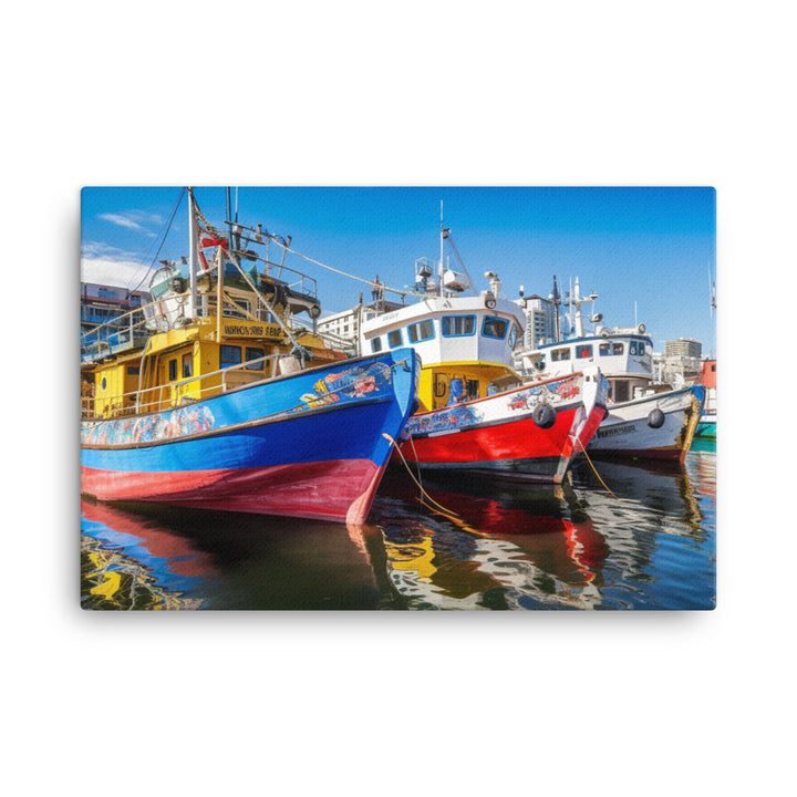 Experience Cape Towns Vibrant Waterfront canvas - Posterfy.AI