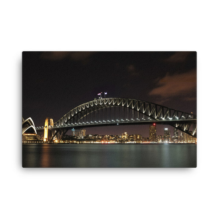 Sydney Harbour at Night canvas - Posterfy.AI