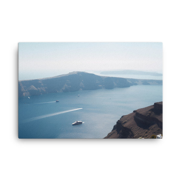 Santorini Serenity canvas - Posterfy.AI