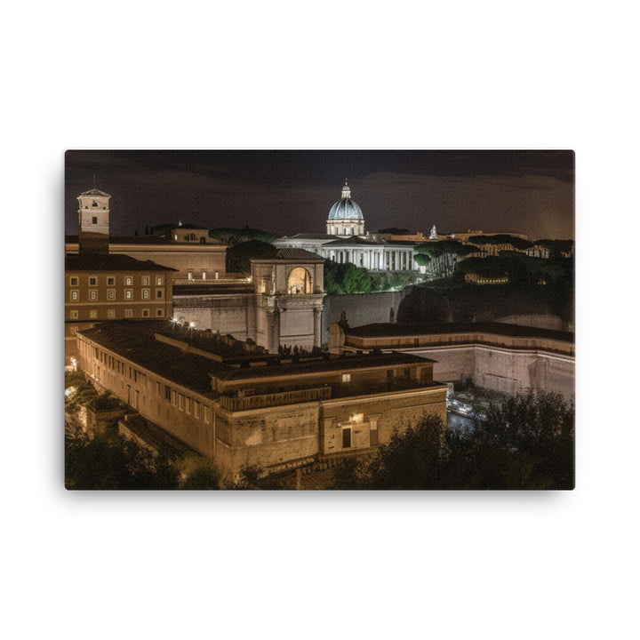 Rome by Night canvas - Posterfy.AI