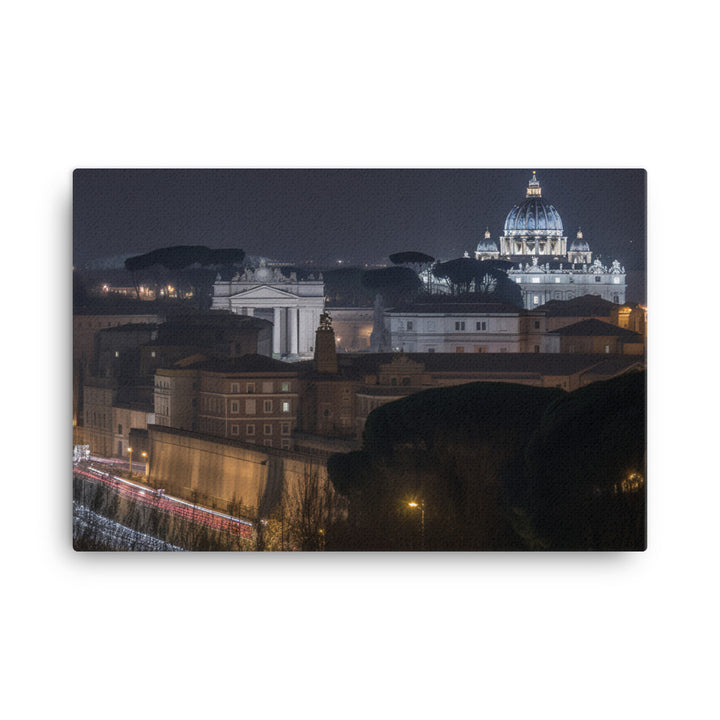 Rome at Night canvas - Posterfy.AI