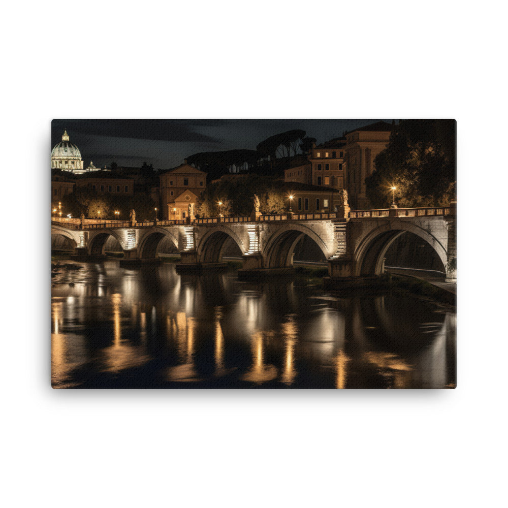 Rome at Night canvas - Posterfy.AI