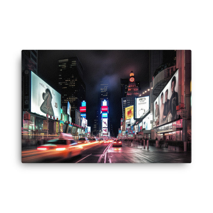 Times Square - Bright lights, big city canvas - Posterfy.AI