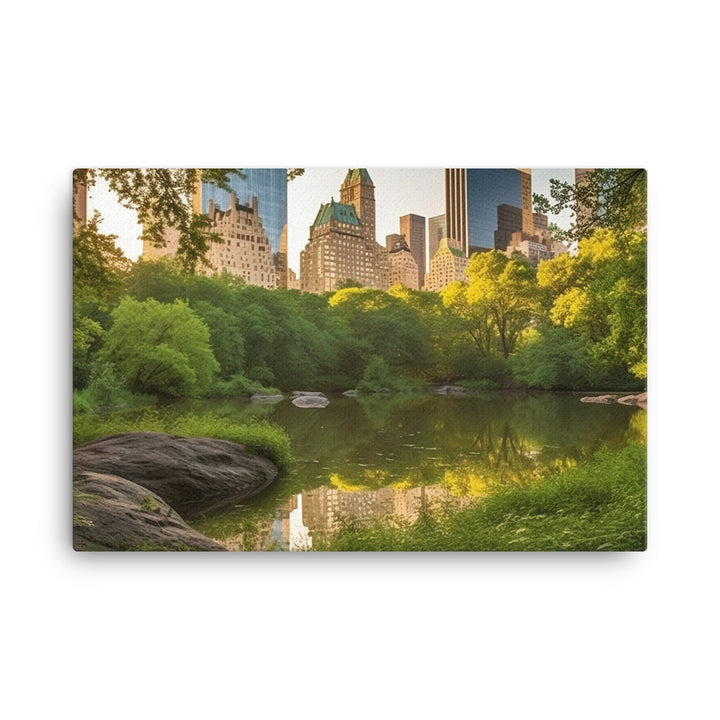 Central Park - A serene oasis in the heart of the city canvas - Posterfy.AI