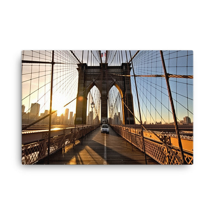 Brooklyn Bridge - A marvel of engineering and design canvas - Posterfy.AI