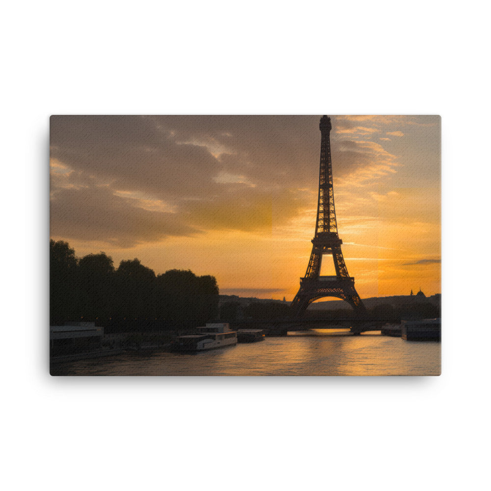 The Eiffel Tower at Sunset canvas - Posterfy.AI