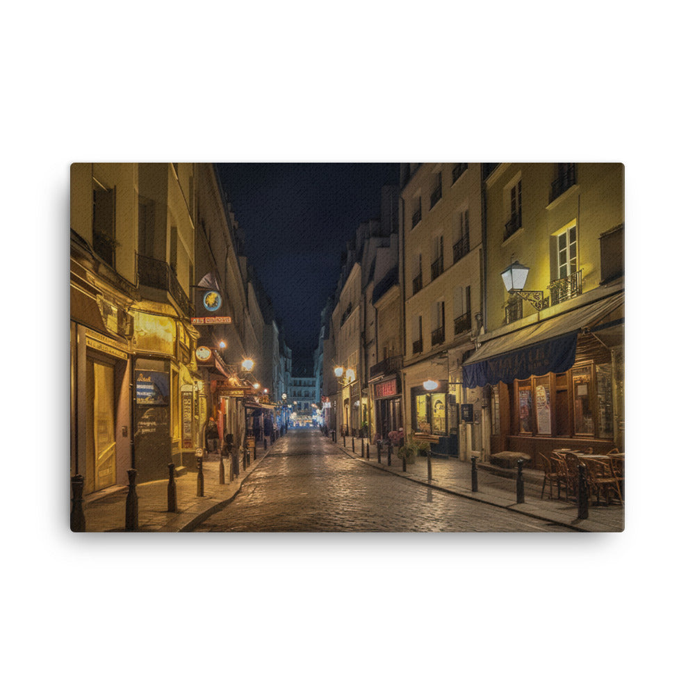 Paris by Night canvas - Posterfy.AI