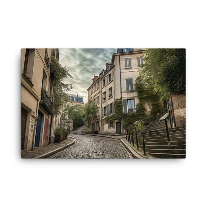 Charming Streets of Montmartre canvas - Posterfy.AI