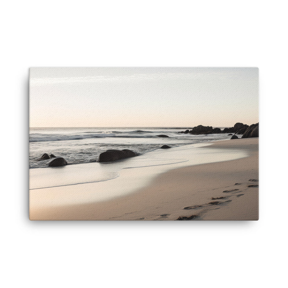 The Tranquil Beach canvas - Posterfy.AI